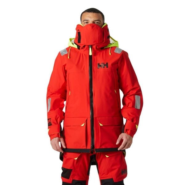 Kurtka z kapturem Helly Hansen Aegir Ocean 2.0. Czerwone kurtki Helly Hansen, bez wzorów, sportowe, z kapturem. W wyprzedaży za 5,548.00 zł.