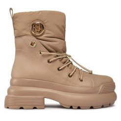 Botki Liu Jo. Brązowe botki Liu Jo, bez wzorów, bez obcasa, na płaskiej podeszwie, bez zapięcia. Za 769.99 zł.