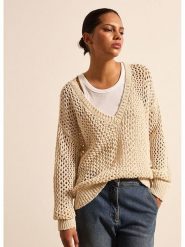 STEFANEL Sweter w kolorze beżowym rozmiar: M. Brązowe swetry Stefanel, m, bez wzorów, bez ramiączek. Za 260.99 zł.