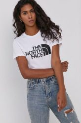 The North Face T-shirt bawełniany kolor biały. Białe t-shirty The North Face, l, bez wzorów, z bawełny, bez kołnierzyka, bez ramiączek. Za 149.99 zł.
