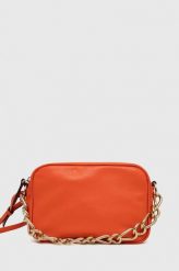 Red Valentino torebka skórzana kolor pomarańczowy. Brązowe listonoszki Red Valentino, bez wzorów, na ramię, bez dodatków. Za 2,249.90 zł.
