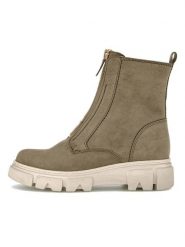Gabor Skórzane botki zimowe w kolorze khaki rozmiar: 39. Brązowe botki Gabor, bez wzorów, z zamszu, eleganckie, bez obcasa, bez zapięcia. Za 275.52 zł.
