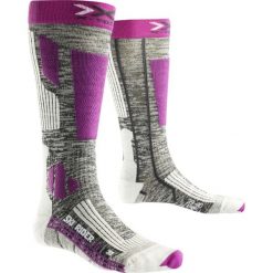 Skarpety narciarskie damskie X-Socks Ski Rider 2.0. Szare skarpetki SIDAS, bez wzorów, z materiału. Za 53.49 zł.