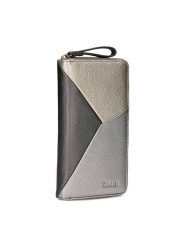 Zwei Portfel w kolorze złoto-srebrno-czarnym - 11 x 20 x 3 cm rozmiar: onesize. Czarne portfele Zwei, bez wzorów, z materiału. Za 120.95 zł.
