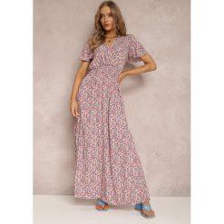 Czerwona Sukienka Agatea. Czerwone sukienki Renee, m, bez wzorów, bez kołnierzyka, bez ramiączek, maxi, kopertowe. W wyprzedaży za 74.99 zł.