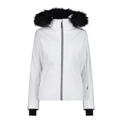 Kurtka damska narciarska CMP 34W4546F. Białe kurtki przejściowe sportowe CMP, l, bez wzorów, z lycry, z kapturem, narciarskie. Za 599.99 zł.