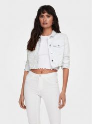 ONLY Kurtka jeansowa Wonder 15256098 Biały Regular Fit. Białe kurtki ONLY, xl, bez wzorów, z bawełny, bez kaptura. Za 189.99 zł.