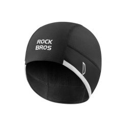 Wiatroodporna czapka rowerowa ROCKBROS. Czarne czapki zimowe ROCKBROS, bez wzorów, z materiału. Za 43.36 zł.