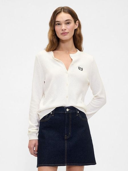 GAP Kardigan w kolorze kremowym rozmiar: M. Brązowe swetry GAP, m, bez wzorów, bez ramiączek. Za 126.75 zł.