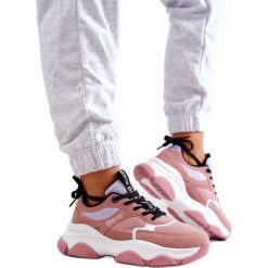 Damskie Sneakersy Buty Sportowe Big Star JJ274577 Różowe. Czerwone buty treningowe BIG STAR, bez wzorów, ze skóry, bez zapięcia. Za 269.00 zł.