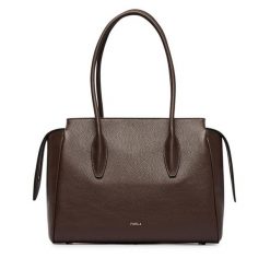 Torebka Furla. Brązowe torebki klasyczne Furla, bez wzorów, klasyczne, bez dodatków. Za 1,839.00 zł.