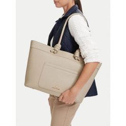 Torebka Beverly Hills Polo Club. Brązowe shopper bag Beverly Hills Polo Club, bez wzorów, bez dodatków. Za 299.99 zł.