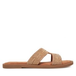 Klapki Tamaris. Żółte klapki Tamaris, bez wzorów, bez obcasa, bez zapięcia. Za 189.99 zł.