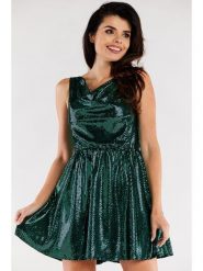 Awama Sukienka w kolorze zielonym rozmiar: S. Zielone sukienki Awama, s, bez wzorów, bez kołnierzyka, bez ramiączek, mini. Za 154.99 zł.