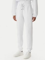 Armani Exchange Spodnie dresowe XW001745 AF10818 U0002 Biały Regular Fit. Białe spodnie dresowe Armani Exchange, bez wzorów, z bawełny. Za 549.99 zł.