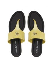 Calvin Klein Jeans Japonki Flat Sandal Toepost Mg YW0YW01691 Zielony. Zielone japonki Calvin Klein Jeans, bez wzorów, z jeansu. Za 229.99 zł.
