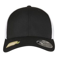 110 Dwukolorowa Czapka Z Daszkiem Z Recyklingu. Białe czapki z daszkiem FLEXFIT, bez wzorów. Za 104.99 zł.