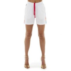 Bluza z bawełna z sznurek regulacyjny na co dzień. Białe bluzy LEONE 1947 APPAREL, bez wzorów, z bawełny, bez kaptura, na fitness i siłownię. W wyprzedaży za 89.72 zł.