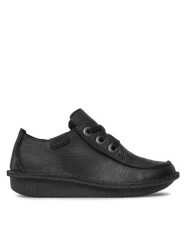 Clarks Półbuty Funny Dream 203066394 Czarny. Czarne półbuty wsuwane Clarks, bez wzorów, ze skóry, bez obcasa, na płaskiej podeszwie. Za 249.99 zł.
