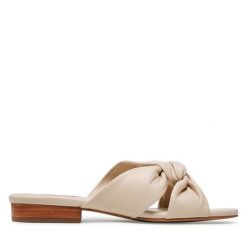 Klapki Dune London. Brązowe klapki Dune London, bez wzorów, bez obcasa, bez zapięcia. Za 329.99 zł.