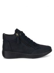 Go Soft Botki WI16-SAMSON2-03 Granatowy. Niebieskie botki GO SOFT, bez wzorów, z nubiku, bez obcasa, na płaskiej podeszwie, bez zapięcia. Za 174.99 zł.