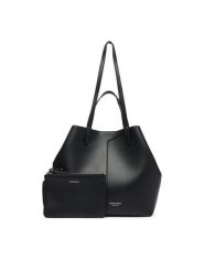 Emporio Armani Torebka EW005668 AF29459 Czarny. Czarne shopper bag Emporio Armani, bez wzorów, ze skóry, bez dodatków. Za 2,764.00 zł.