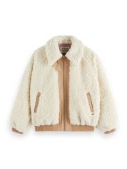 Scotch & Soda Kurtka pluszowa w kolorze kremowo-karmelowym rozmiar: L. Brązowe kurtki Scotch & Soda, l, bez wzorów, bez kaptura. Za 360.17 zł.