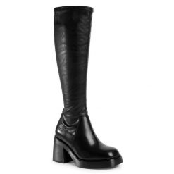 Kozaki Vagabond Shoemakers. Czarne kozaki Vagabond Shoemakers, bez wzorów, bez obcasa, na słupku, bez zapięcia. Za 869.99 zł.