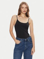 LAUREN RALPH LAUREN Top 4L0186 Czarny Slim Fit. Czarne topy Lauren Ralph Lauren, l, bez wzorów, z syntetyku, bez kołnierzyka, bez ramiączek. Za 149.99 zł.