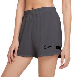 Damskie Spodenki Dri FIT Academy Shorts. Szare szorty Nike, bez wzorów, sportowe. Za 65.99 zł.