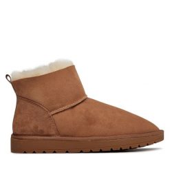 Śniegowce Tamaris. Brązowe śniegowce Tamaris, bez wzorów, bez zapięcia. Za 589.99 zł.