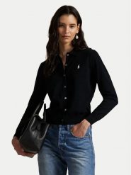 Polo Ralph Lauren Kardigan 211972110001 Czarny Slim Fit. Czarne swetry Polo Ralph Lauren, xxl, bez wzorów, z bawełny, bez ramiączek. Za 779.99 zł.