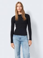 Noisy May Sweter Ship 27020928 Czarny Slim Fit. Czarne swetry Noisy May, xs, bez wzorów, z wiskozy, bez ramiączek. Za 79.99 zł.