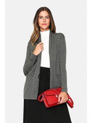 ASSUILI Kardigan w kolorze szarym rozmiar: 42. Szare swetry Assuili, bez wzorów, z kaszmiru, klasyczne, bez ramiączek. Za 173.99 zł.