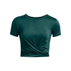 Damski crop top Under Armour Motion Crossover. Białe topy Under Armour, bez wzorów, sportowe, bez kołnierzyka, bez ramiączek. W wyprzedaży za 138.75 zł.