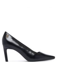Tommy Hilfiger Szpilki Squared Toe High Heel Lth Pump FW0FW09510 Czarny. Czarne szpilki Tommy Hilfiger, bez wzorów, ze skóry, bez obcasa, na szpilce, bez zapięcia. Za 569.99 zł.