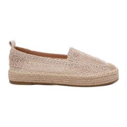 Espadryle Damskie Na Platformie Vinceza 17392 Beżowe beżowy. Brązowe espadryle bez wzorów, z jeansu, eleganckie, bez obcasa, na platformie. Za 179.00 zł.
