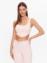 Guess Biustonosz top V3YP01 MC04N Różowy. Czerwone biustonosze Guess, m, z aplikacjami, z syntetyku, bez kołnierzyka, bez ramiączek. Za 219.99 zł.