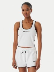 Karl Lagerfeld Jeans Top B2W17087 Biały Slim Fit. Białe topy Karl Lagerfeld Jeans, xs, bez wzorów, z jeansu, bez kołnierzyka, bez ramiączek. Za 206.99 zł.