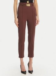 Elisabetta Franchi Spodnie materiałowe PA-132-61E2-V350 Brązowy Regular Fit. Brązowe spodnie materiałowe Elisabetta Franchi, bez wzorów, z materiału. Za 1,489.00 zł.