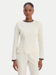 Marella Bluzka Scacco 2613111013 Écru Slim Fit. Bluzki Marella, bez wzorów, z syntetyku, bez kołnierzyka, bez ramiączek. Za 959.99 zł.