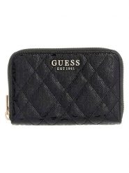 Guess Portfel w kolorze czarnym - 14 x 9 x 2 cm rozmiar: onesize. Czarne portfele Guess, z aplikacjami, z materiału. Za 173.99 zł.