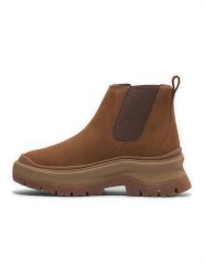Timberland Skórzane sztyblety "Roxie Lane" w kolorze brązowym rozmiar: 39,5. Brązowe botki Timberland, bez wzorów, sportowe, bez zapięcia. Za 393.12 zł.