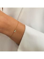 DIA DIAMONDS Pozłacana bransoletka z topazem rozmiar: onesize. Niebieskie bransoletki DIA DIAMONDS, z topazem, pozłacane. Za 109.78 zł.