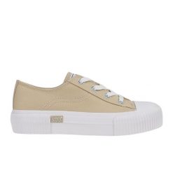 Buty trampki Lee Isla C 50251001 33F beżowe beżowy. Brązowe trampki bez wzorów, z gumy, klasyczne, bez zapięcia. Za 213.08 zł.
