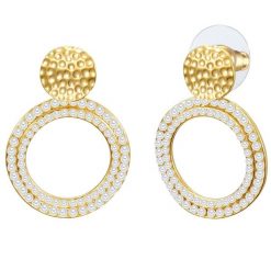 Lulu & Jane Kolczyki Stop metali Żółte złoto 1 ct Damski. Żółte kolczyki Lulu & Jane, z perłą, pozłacane. Za 109.99 zł.