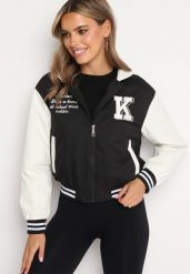 Czarna Kurtka Bomberka z Kapturemi Imitacją Kieszeni Neveashia. Czarne kurtki Born2be, l, bez wzorów, z jeansu, sportowe, z kapturem. W wyprzedaży za 111.99 zł.