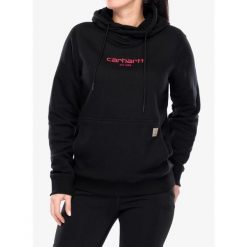 Bluza z kapturem damska Carhartt Force Lightweight Sweatshirt. Czarne bluzy Carhartt, xs, bez wzorów, casualowe, bez ramiączek, z kapturem. Za 277.99 zł.