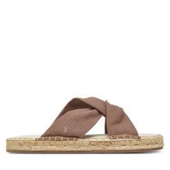 Klapki EMU Australia. Brązowe klapki Emu Australia, bez wzorów, bez obcasa, bez zapięcia. Za 210.99 zł.
