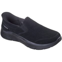 Buty sportowe damskie Skechers Go Walk Flex Rue. Czarne buty treningowe Skechers, bez wzorów, bez zapięcia. Za 390.00 zł.